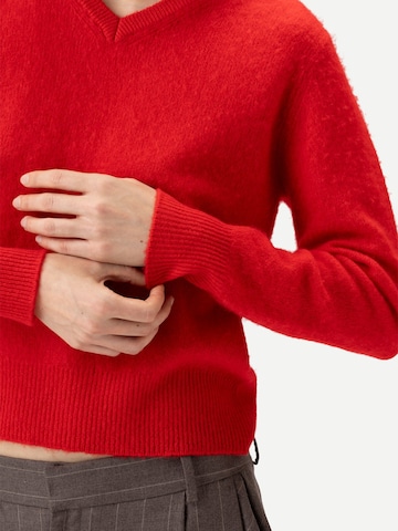 GOBI Cashmere - Jersey 'Women's Dual-Collar Cashmere Sweater' en rojo