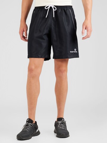 Sergio Tacchini Regular Workout Pants 'Rob' in Black: front