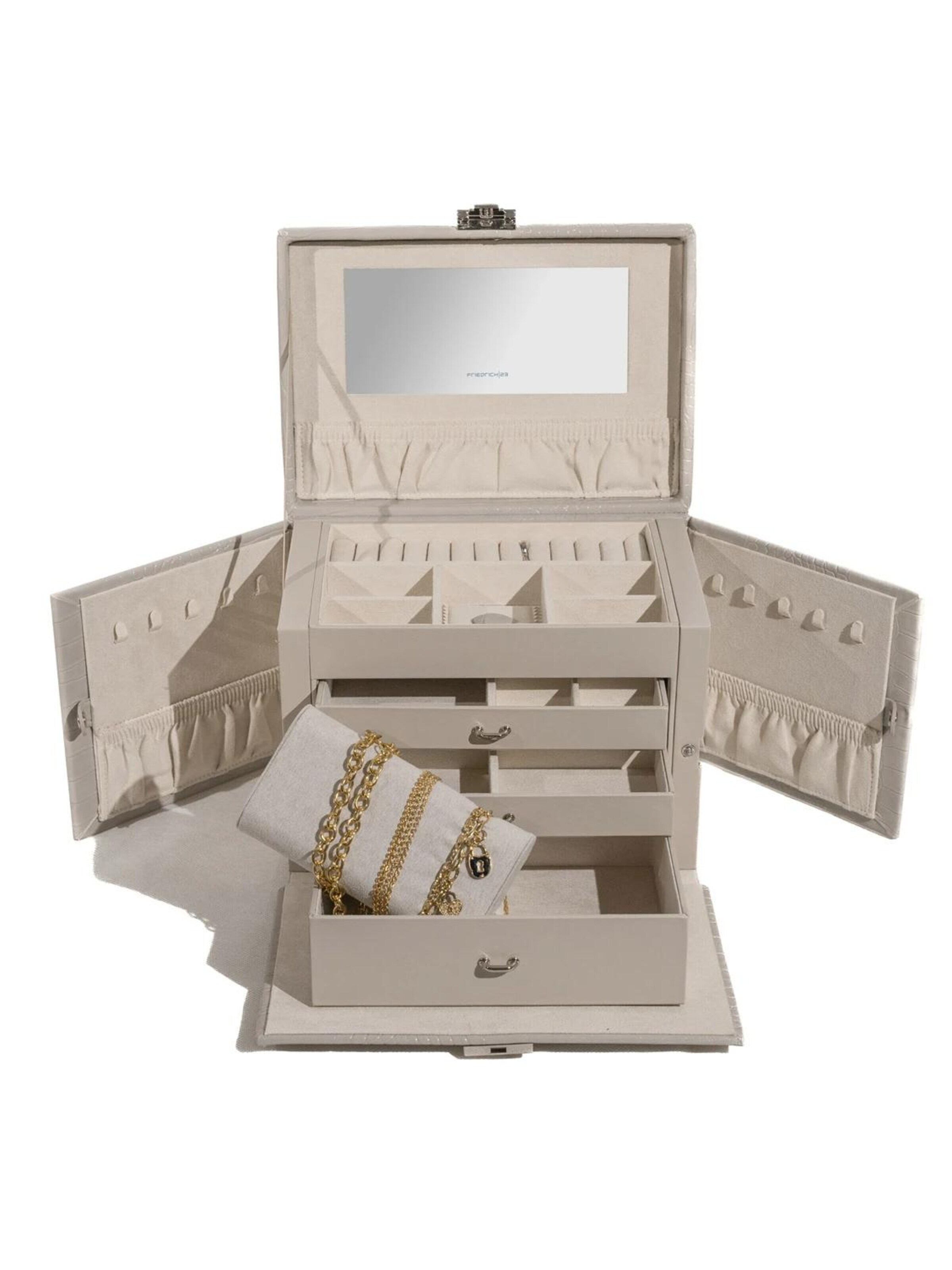 Friedrich23 Jewelry storage 'Caiman Schmuckkasten gross' in Grey