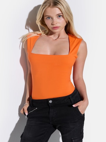 No Matter What Bodysuit in Orange: front