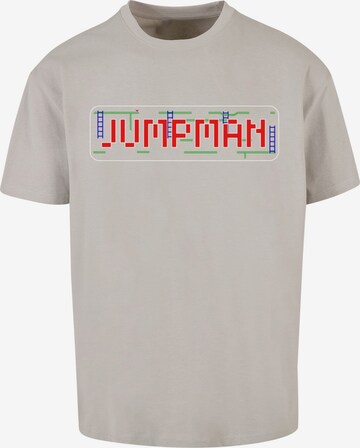 F4NT4STIC Shirt 'Jumpman C64 Retro Gaming SEVENSQUARED' in Grau: predná strana