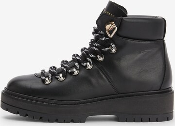 TOMMY HILFIGER Lace-Up Ankle Boots in Black: front