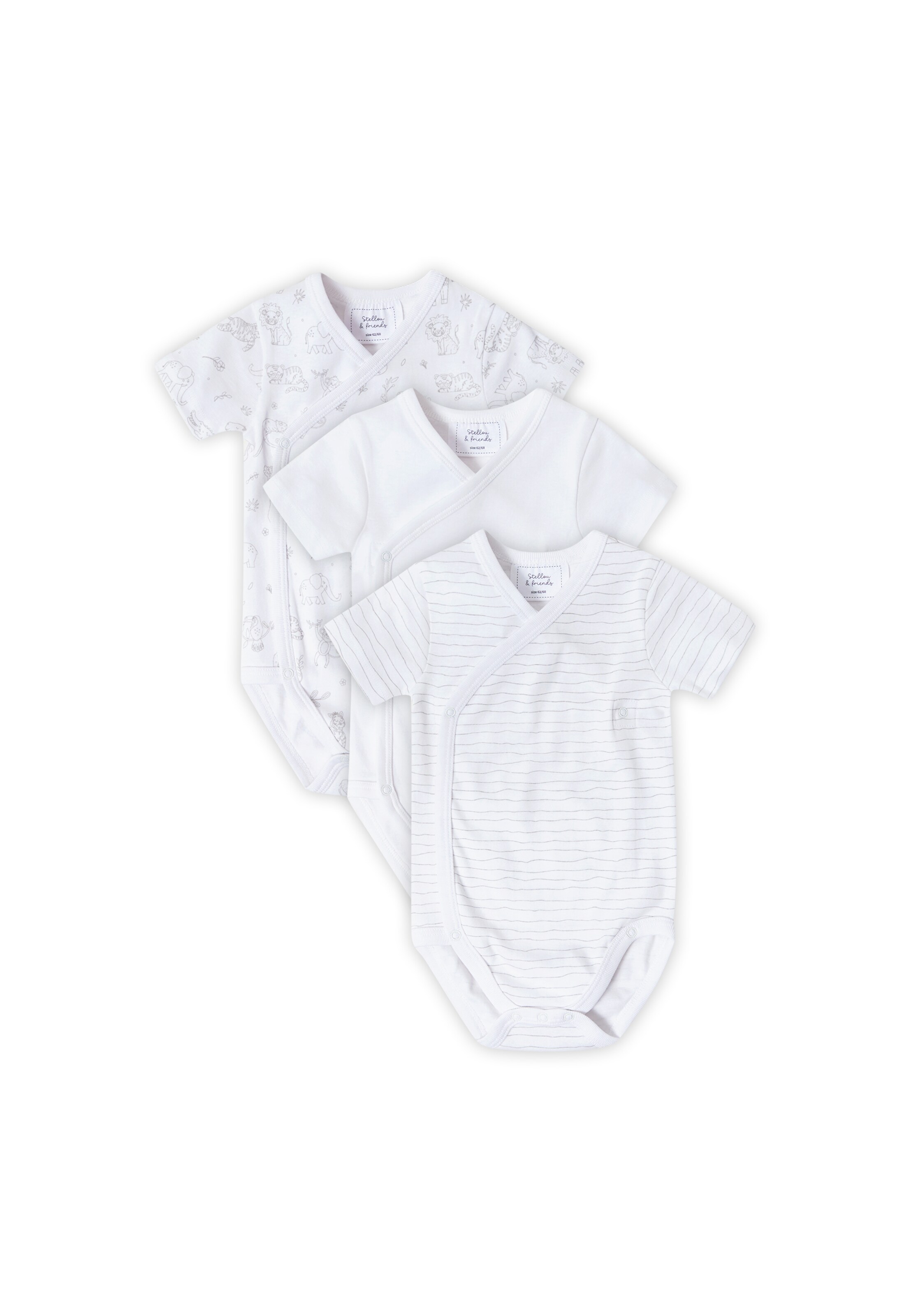 Barboteuse / body Stellou & Friends en blanc : devant