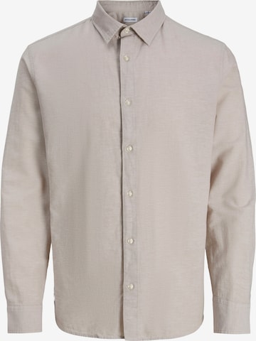 Jack & Jones Plus Overhemd 'JJEBREEZE' in Beige: voorkant