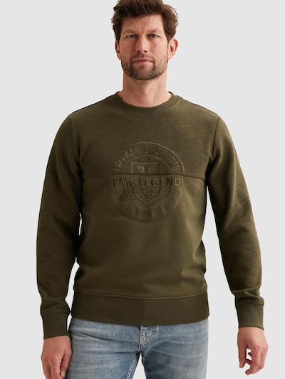 PME Legend Collegepaita 'Sweatshirt with large artwork' koossa L värissä oliivi, Tuotenäkymä