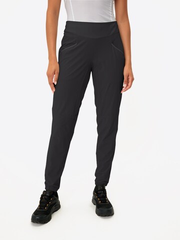 VAUDE Slimfit Outdoorbroek 'Scopi' in Zwart: voorkant