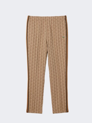 LACOSTE Regular Sports trousers 'Jaquard Monogram' in Brown