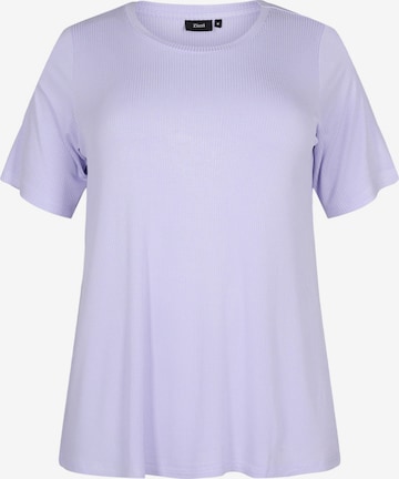 Zizzi - Blusa 'Carly' em roxo: frente