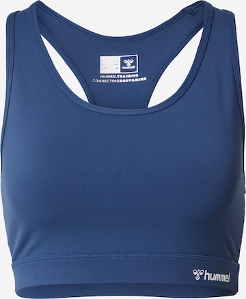 Hummel - Bustier Sujetador deportivo en azul: frente