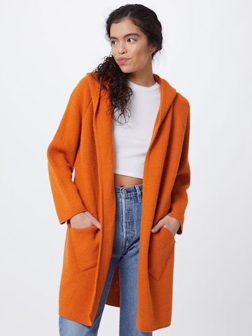 Zwillingsherz Knitted Coat 'Annabell' in Orange: front
