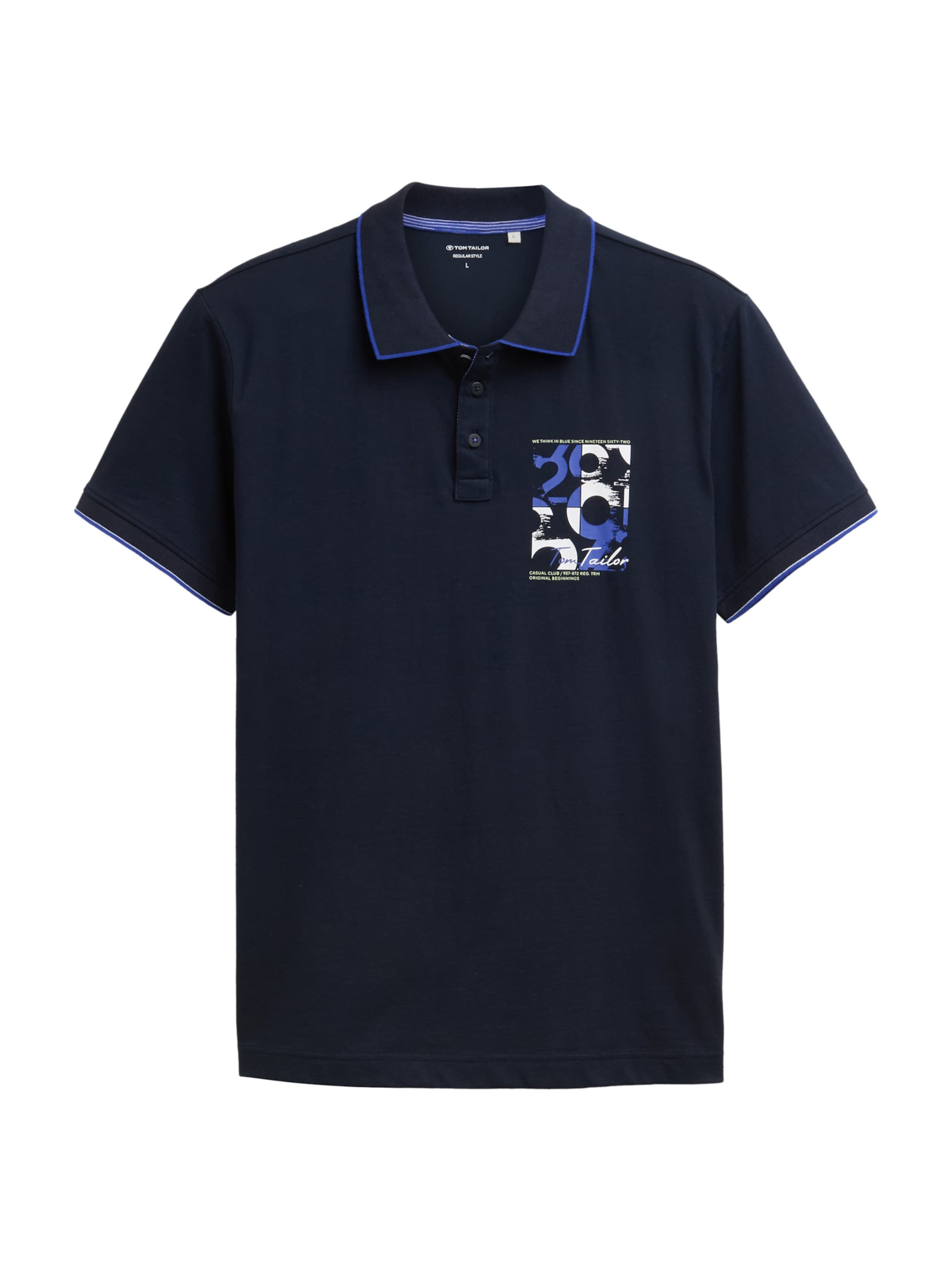 TOM TAILOR Majica | modra barva: sprednja stran