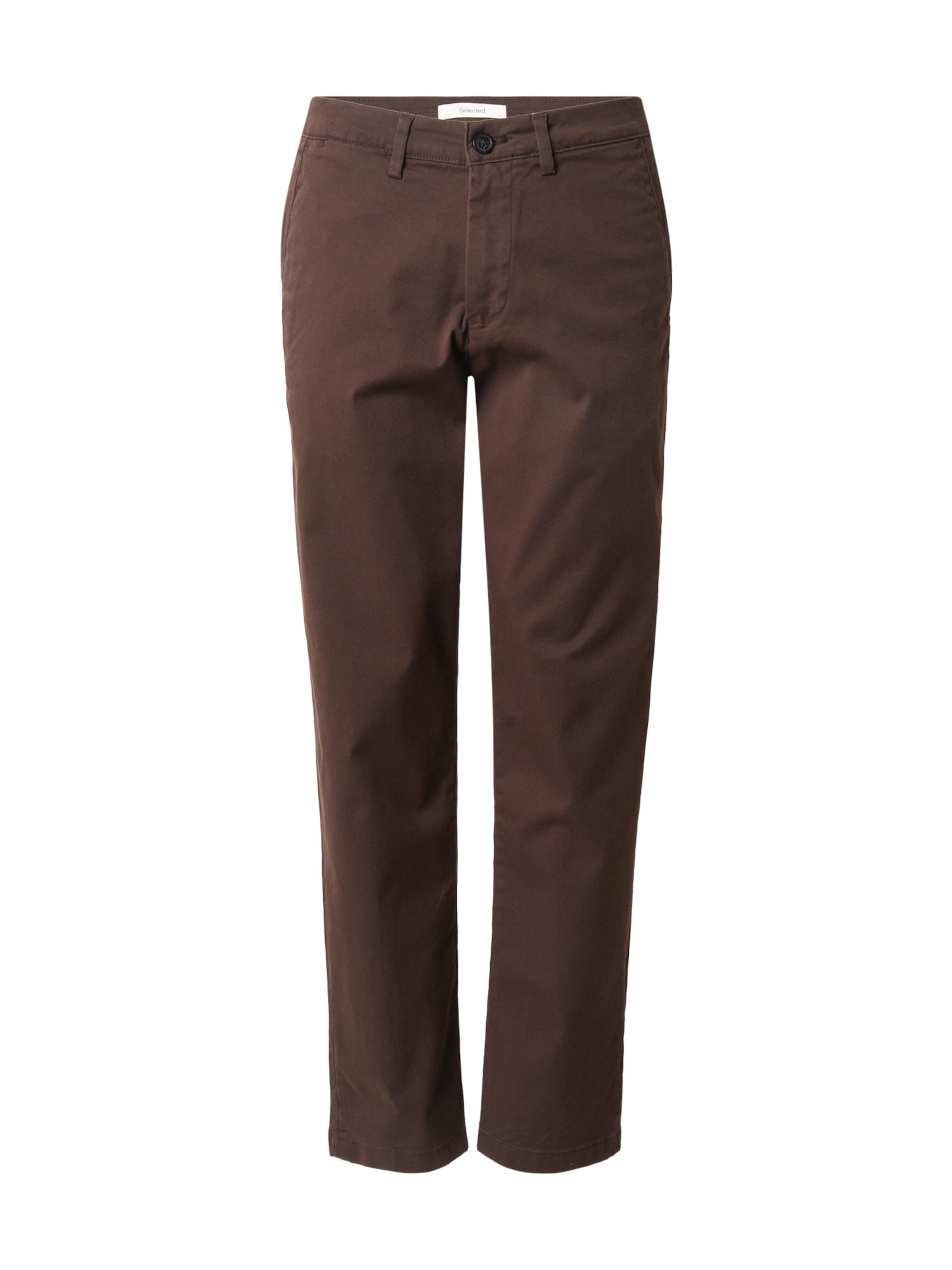 Pantalon chino 'SLHNew Miles' SELECTED en marron : devant
