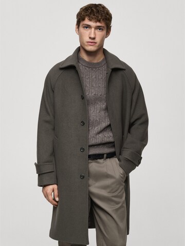 MANGO MAN Between-seasons coat 'Piper' in Green: front