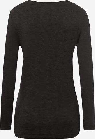 Hanro Shirt 'Natural Elegance' in Black
