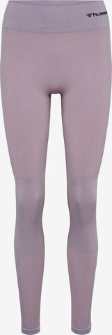 Hummel Skinny Sportbroek in Roze: voorkant