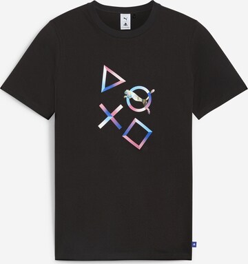 PUMA Shirt 'PUMA X PLAYSTATION' in Zwart: voorkant