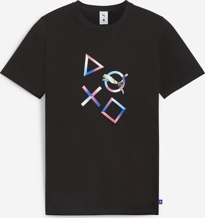 PUMA T-Shirt 'PUMA X PLAYSTATION' in blau / pink / schwarz / weiß, Produktansicht