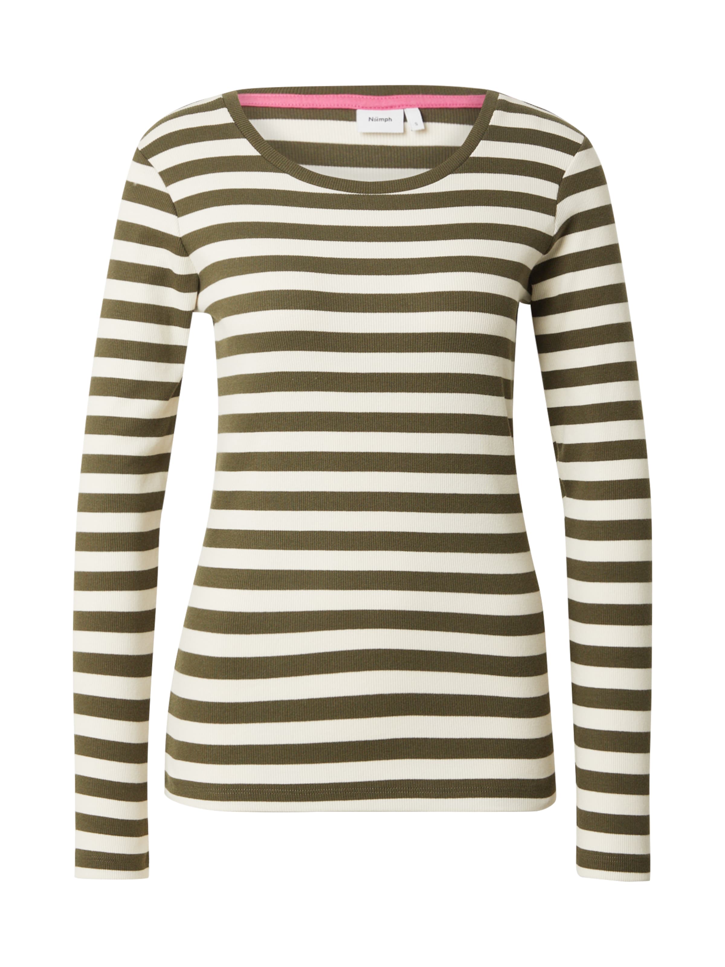 NÜMPH T-shirt 'MIXIE' i grön: framsida