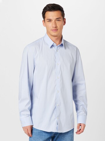 DRYKORN - Regular Fit Camisa clássica 'LUTO' em azul: frente