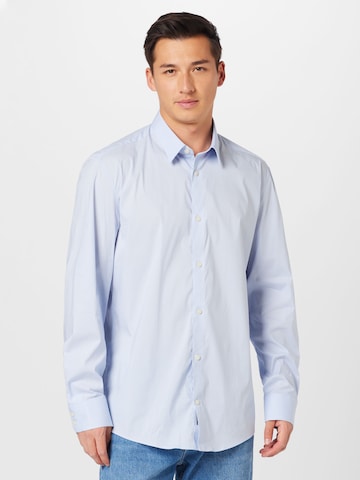 Coupe regular Chemise business 'LUTO' DRYKORN en bleu : devant