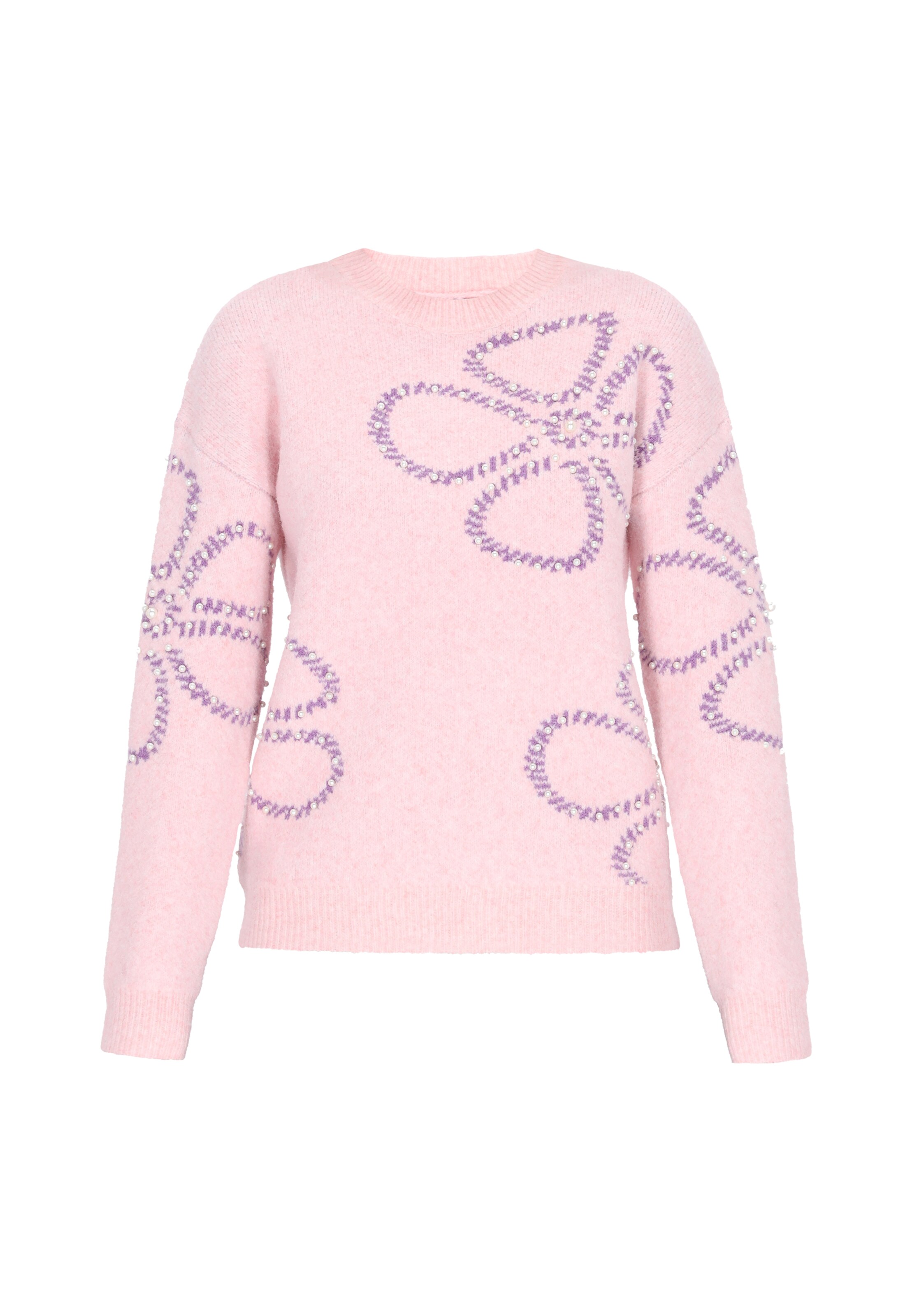 MYMO Υπερμέγεθες πουλόβερ 'Young Fashion' σε ροζ: μπροστά