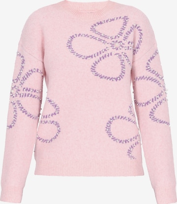 MYMO Oversized neulepaita 'Young Fashion' värissä vaaleanpunainen: etupuoli