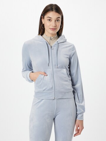 Gina Tricot Zip-Up Hoodie 'Melinda' in Blue: front