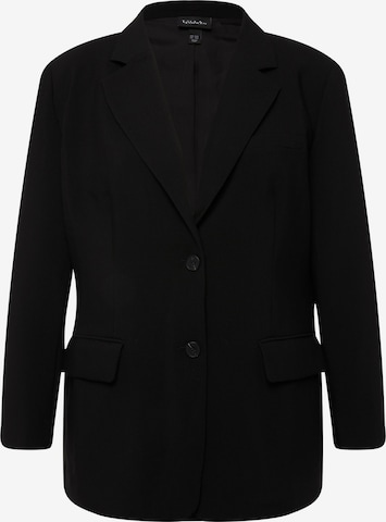 Blazer Ulla Popken en noir : devant