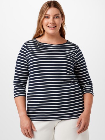 Selected Femme Curve - Camiseta 'FANDARD' en azul: frente