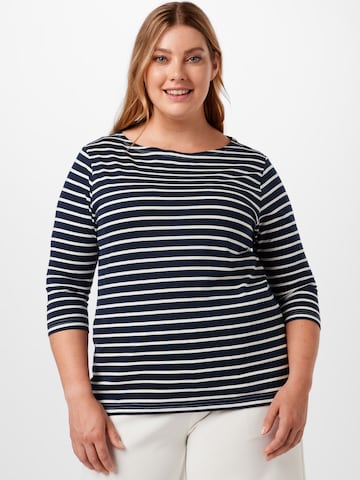 Selected Femme Curve Skjorte 'FANDARD' i blå: forside