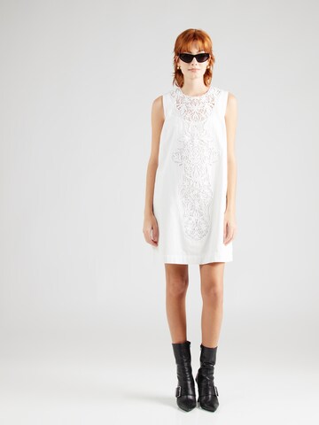Sisley Платье в Белый: спереди