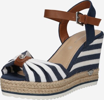 TOM TAILOR Sandalen met riem in Blauw: voorkant