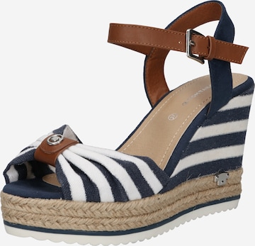 TOM TAILOR Strap Sandals in Blue: front