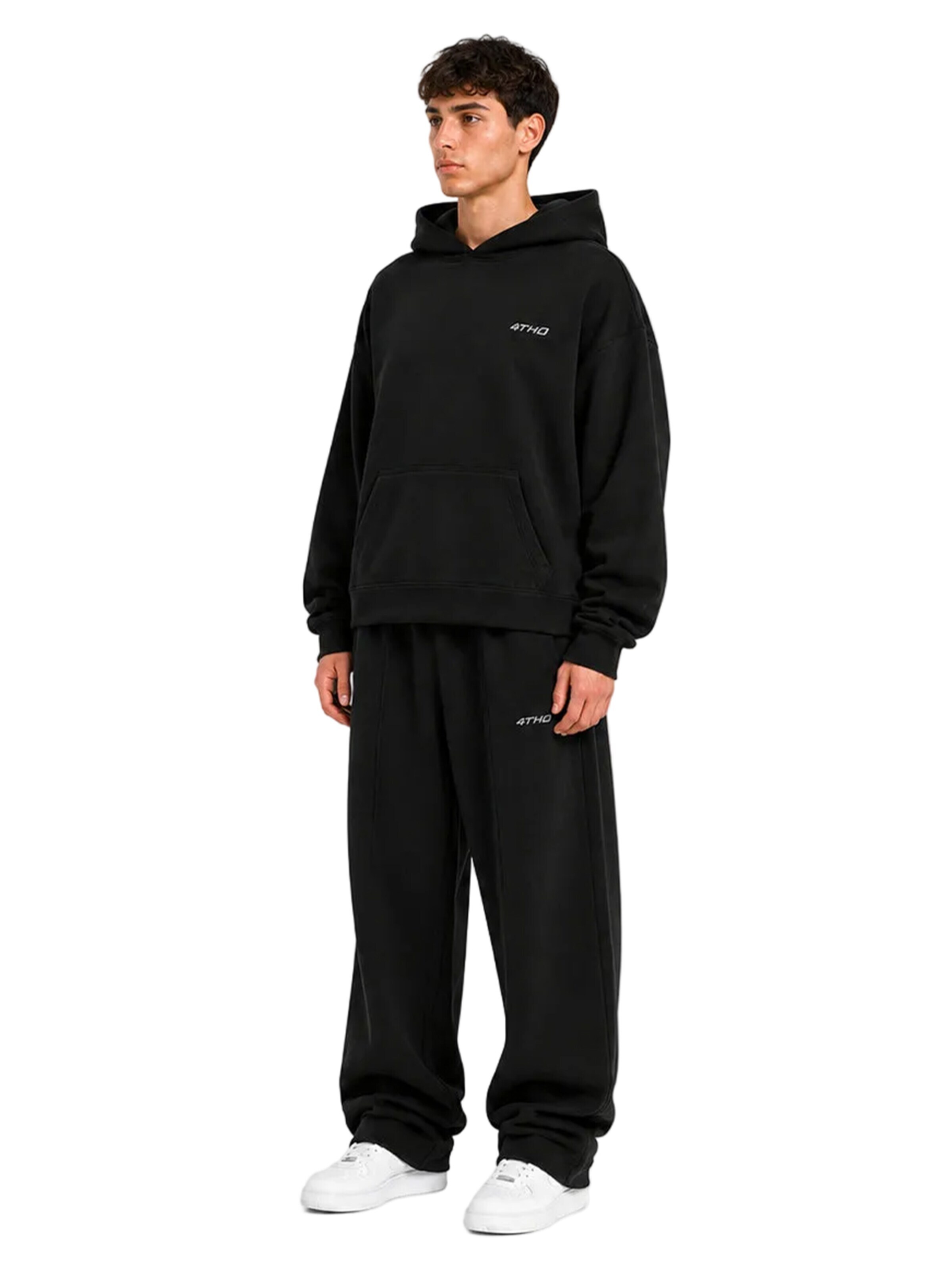 4thD Sweatshirt 'Hoodie - Black' in Zwart