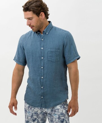 BRAX Pohodlné nošení Košile 'DAN' – modrá: přední strana
