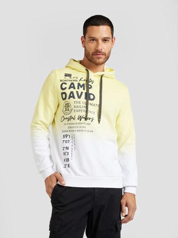CAMP DAVID Sweatshirt in Gelb: Vorderseite