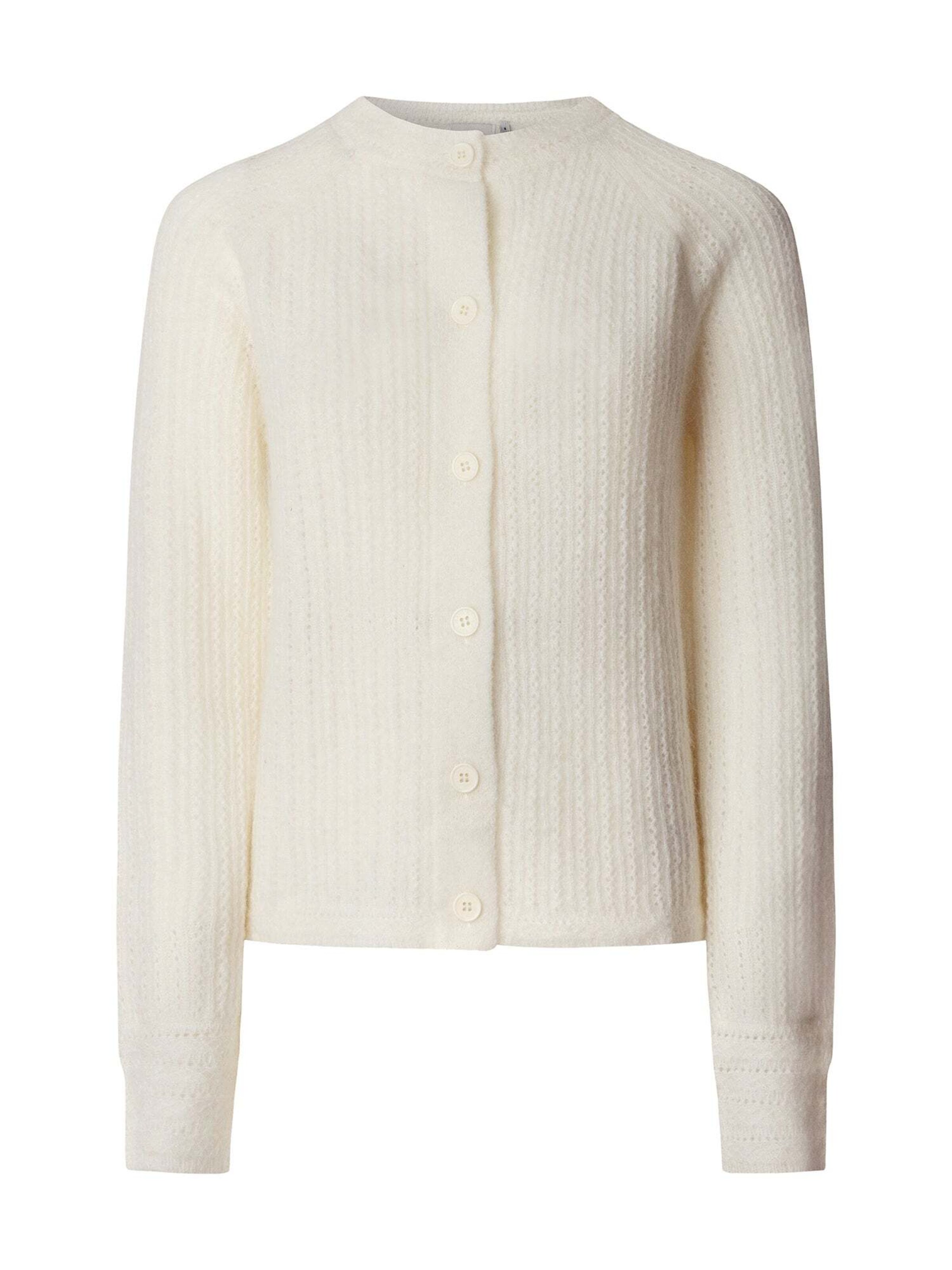 Pepe Jeans Gebreid vest in Wit: voorkant