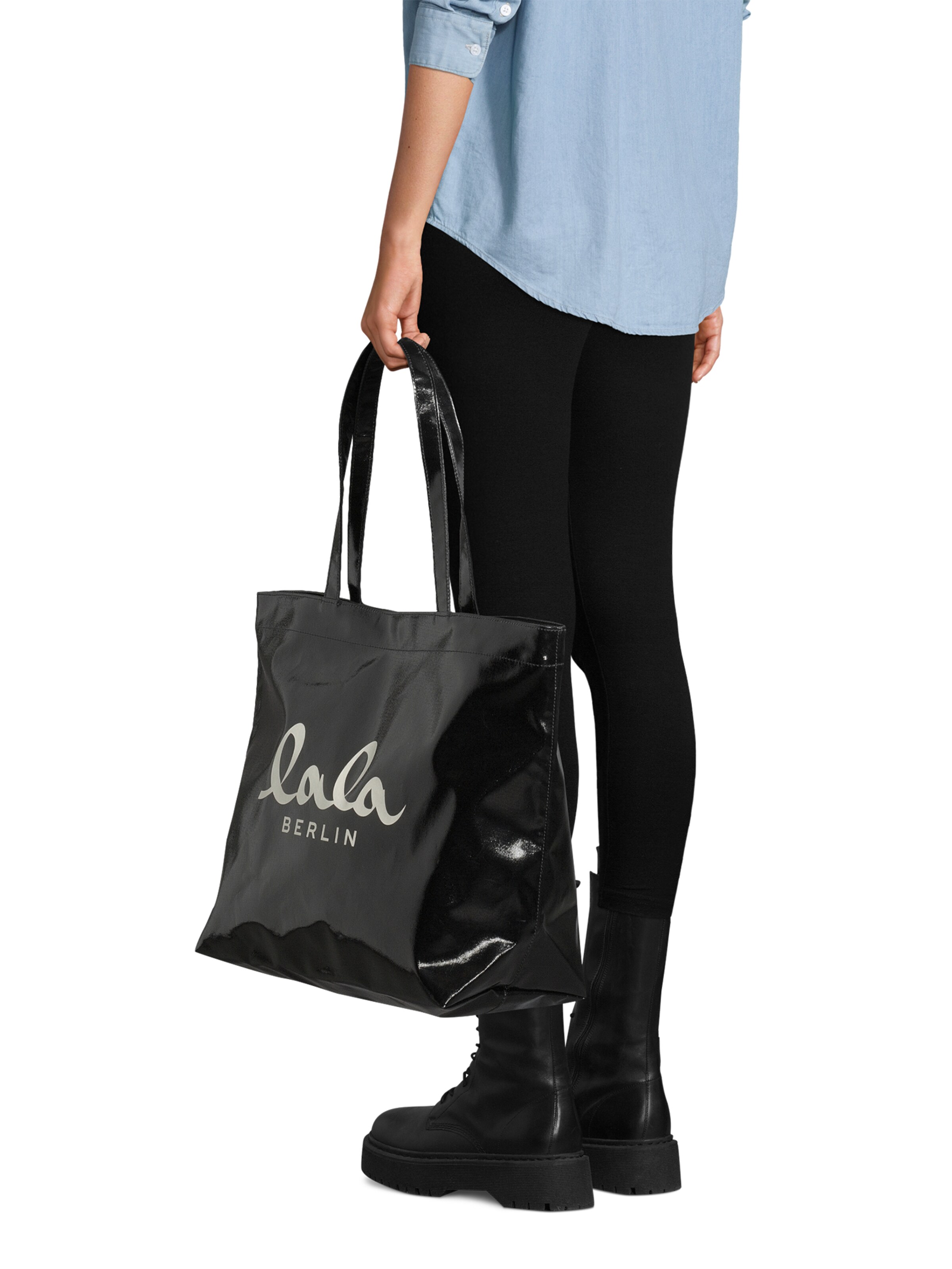 Lala Berlin Shopper 'East West' in Schwarz
