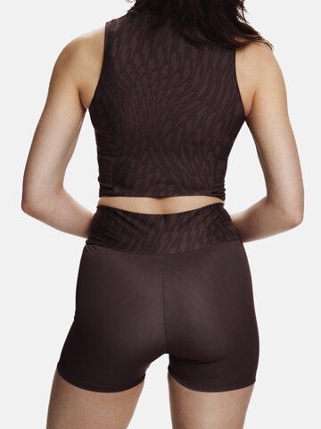 EKCENTRIK Slim fit Workout Pants 'Choco Brown' in Brown