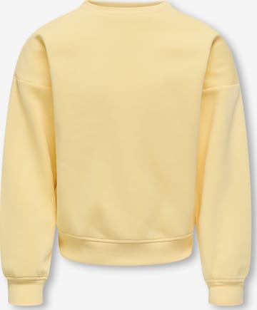 ONLY GIRLS Sweatshirt 'KOGSWEAT' in Yellow: front