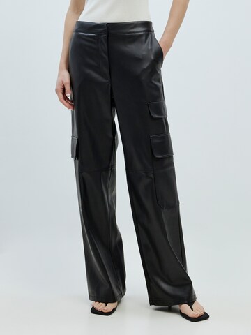 EDITED Wide Leg Hose 'Jill' in Schwarz: predná strana