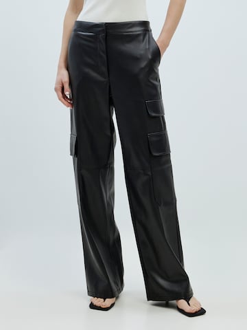 EDITED Zvonové kalhoty Kapsáče 'Jill' – černá: přední strana