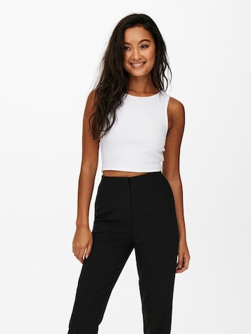 ONLY Flared Trousers with creases 'Edina' in Black