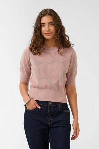 CULTURE Trui 'CUhearty' in Roze: voorkant