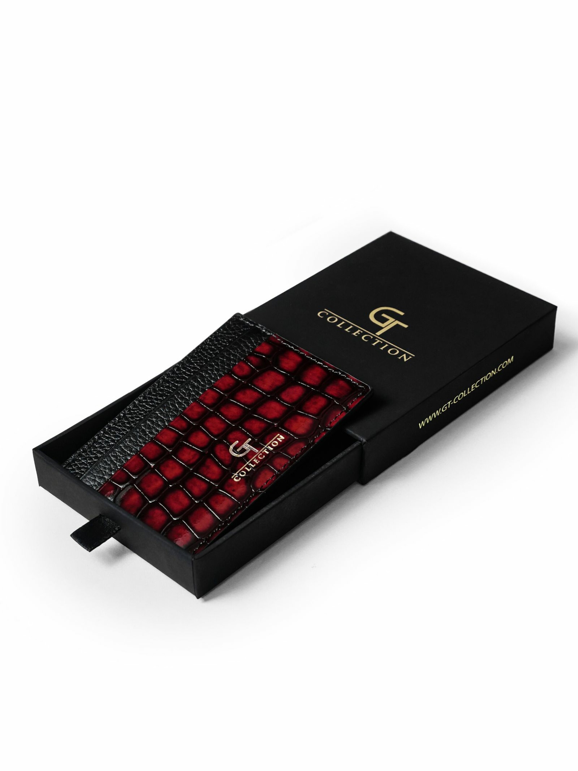 GT Collection Etui 'GT Crocodile Print' in Rood