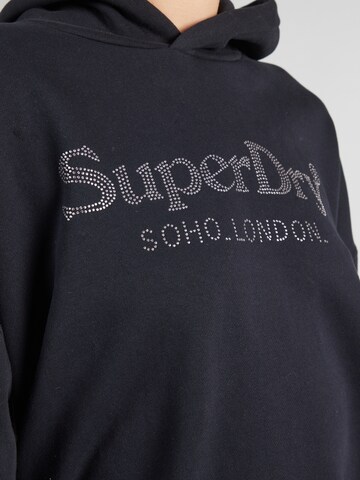 Superdry Sweatshirt 'VENUE METALLIC' in Black