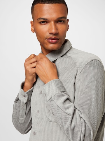 DRYKORN Regular fit Button Up Shirt 'Oshaa' in Grey