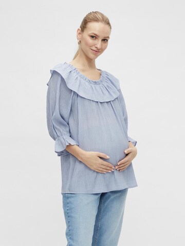 MAMALICIOUS Bluse 'Nora' in Blau: predná strana