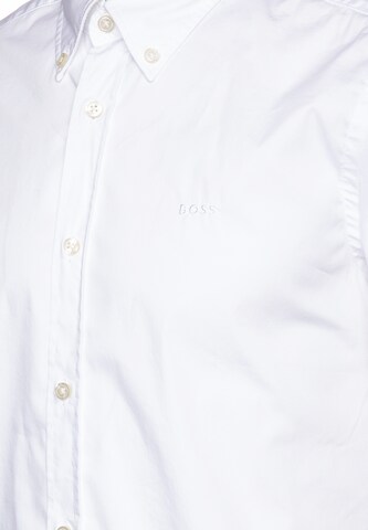BOSS Slim Fit Hemd 'H-Roan' in Weiß