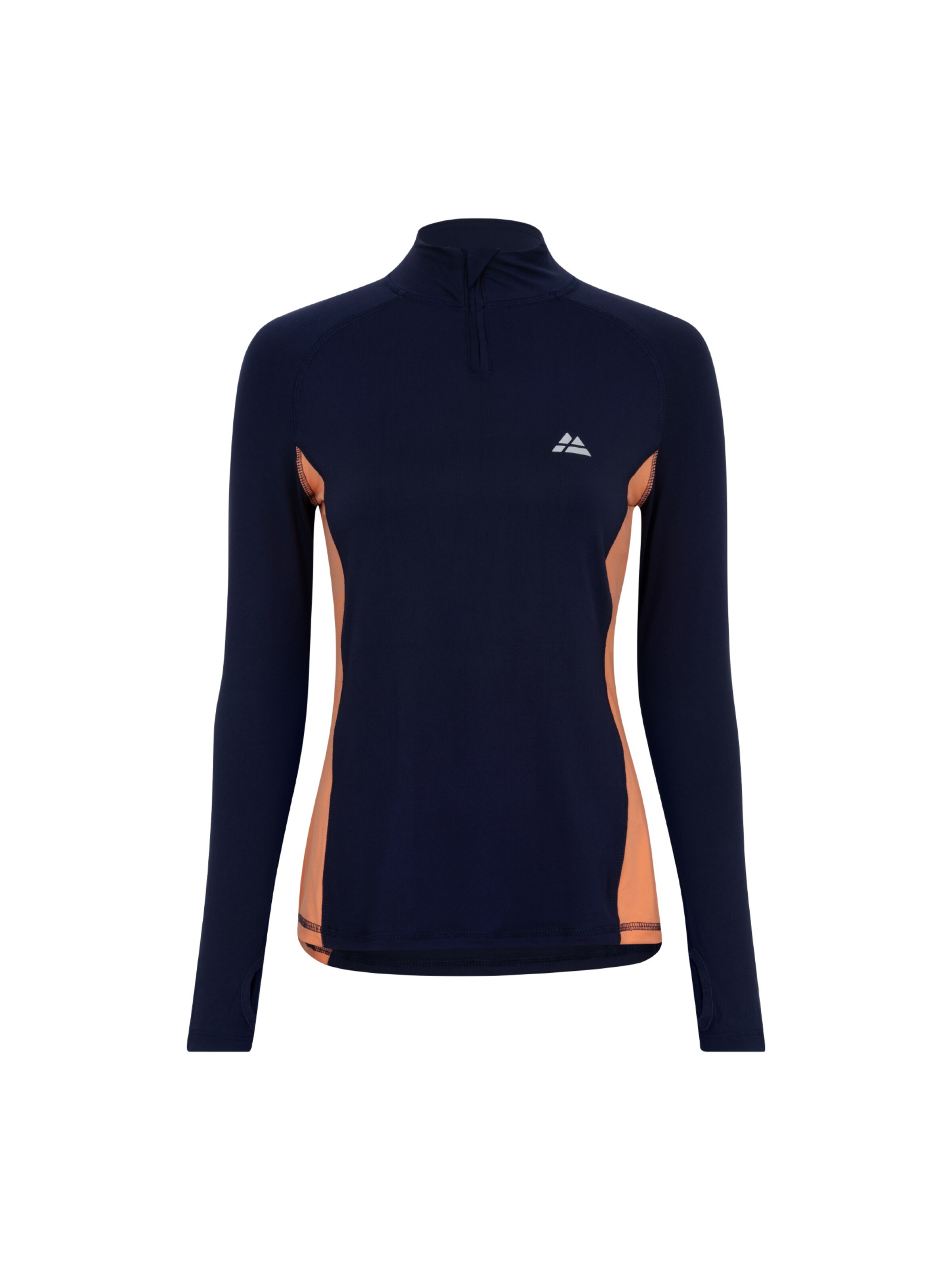 DANISH ENDURANCE Lamgarmshirt 'Half Zip' in Blau: Vorderseite